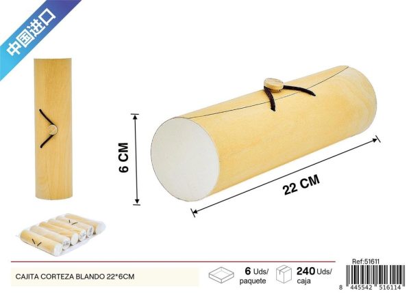 Cajita de corteza blanda 22*6 cm - Decoración del hogar