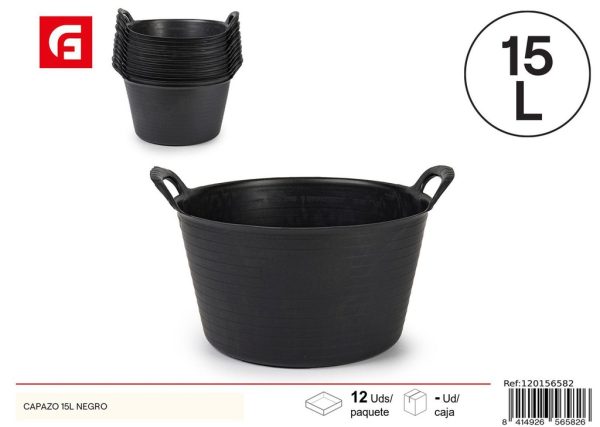 Capazo negro 15L - Utensilios de limpieza