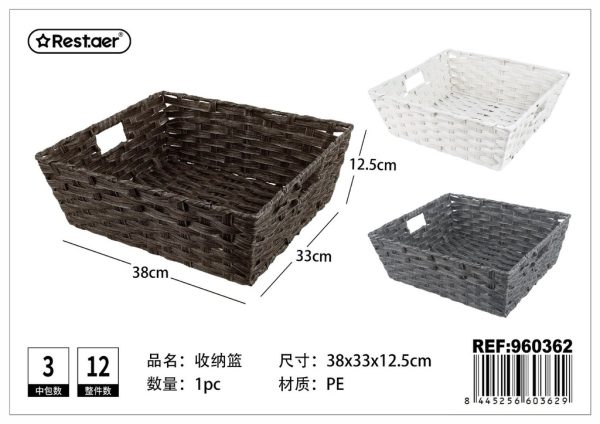 Cesta de almacenaje 38x33x12.5 cm - Organizadores de casa