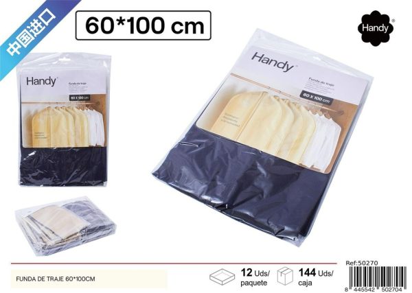 Funda de traje de non tejido 60x110 cm - Protección de ropa y organización - Imagen 2