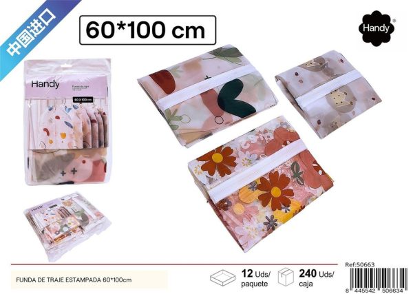 Funda de traje estampada (anti polvo) 60*100cm - Organizador