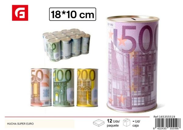 Hucha super euro para ahorrar dinero decoración hogar
