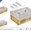Juego de cestas de madera naturales HOME - Almacenamiento decorativo - Imagen 2