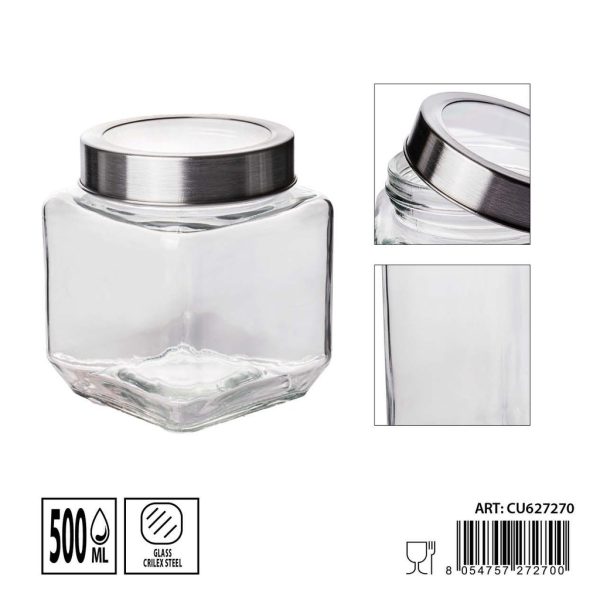 Tarros de cristal 500ml 9X9X10.5cm - Artículos de hogar y tarros de almacenamiento
