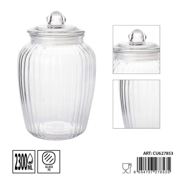Tarros de cristal con tapa 2300ml dimensiones 14X24cm - Artículos de hogar y tarros de almacenamiento