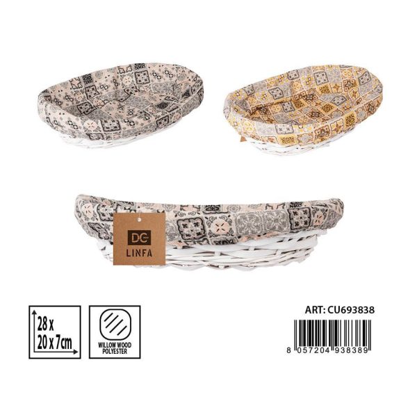 Cesta de panera ovalada 28x20x7 cm - Utensilios de cocina