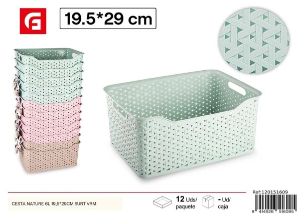 Cesta Nature 6L 19.5x29cm surtido - Almacenamiento doméstico