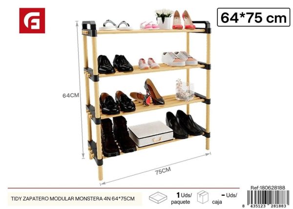 Zapatero modular Monstera 4N 64x75 cm - Muebles decorativos