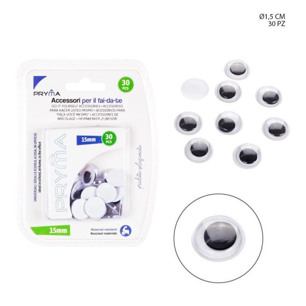adornos oculares de 15 mm, 30 piezas - Accesorios de manualidades