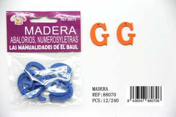 Figura de madera letra "G" 20x25 mm - Manualidades
