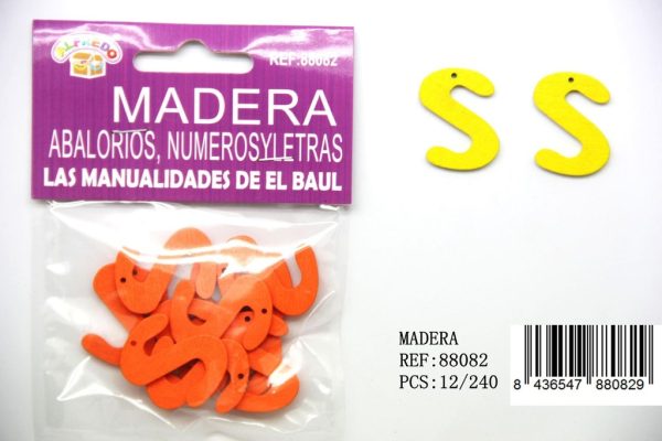 Figura de madera letra "S" 20x25 mm - Manualidades