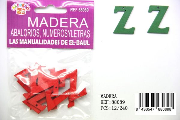 Figura de madera letra "Z" 20x25 mm - Manualidades