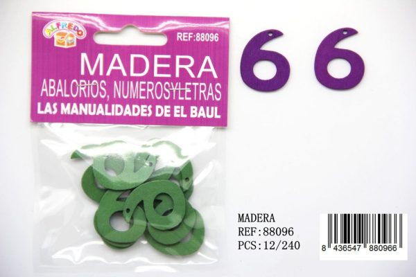 Figura de madera número "6" 20x25 mm - Manualidades