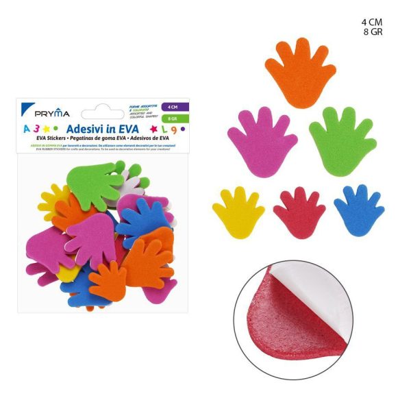 stickers de EVA en forma de mano, 4 cm - Artículos para manualidades