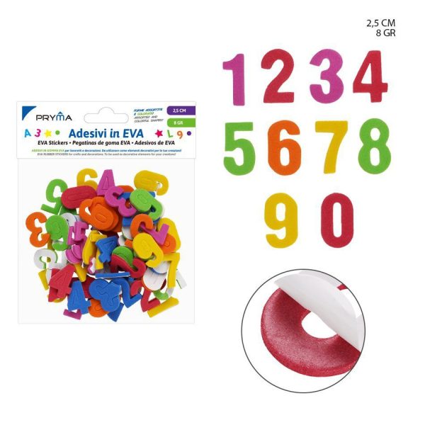 stickers numéricos de EVA, 2.5 cm - Artículos para manualidades