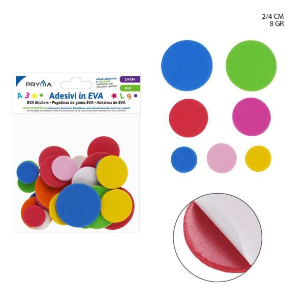 stickers redondos de EVA, 2-4 cm - Artículos para manualidades