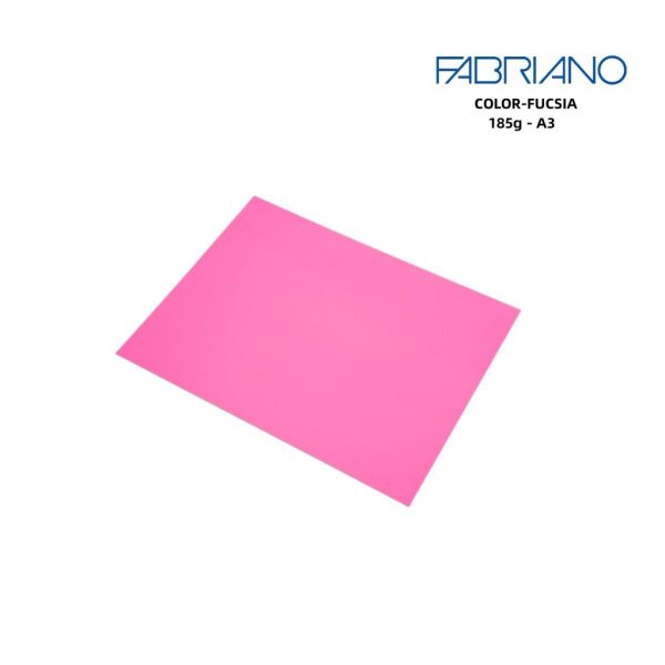 Cartulina Fabriano A3 185g color fucsia para manualidades