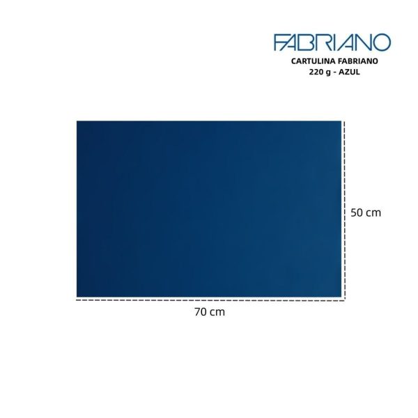 Cartulina Fabriano LR 220g 50x70cm color azul - Materiales para manualidades