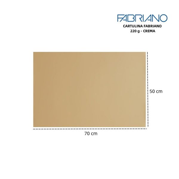 Cartulina Fabriano LR 220g 50x70cm color crema - Materiales para manualidades