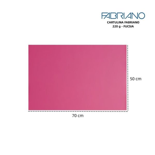 Cartulina Fabriano LR 220g 50x70cm color fucsia - Materiales para manualidades