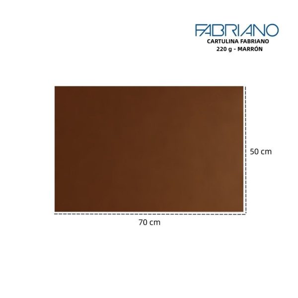 Cartulina Fabriano LR 220g 50x70cm color marrón - Materiales para manualidades