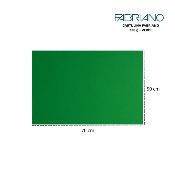 Cartulina Fabriano LR 220g 50x70cm color verde - Materiales para manualidades