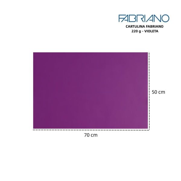 Cartulina Fabriano LR 220g 50x70cm color violeta - Materiales para manualidades