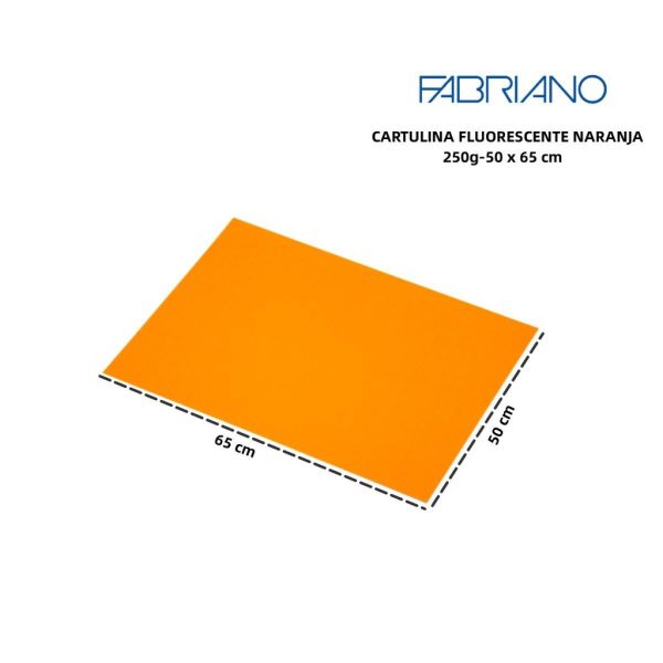 Cartulina fosforescente naranja - Papel brillante para proyectos