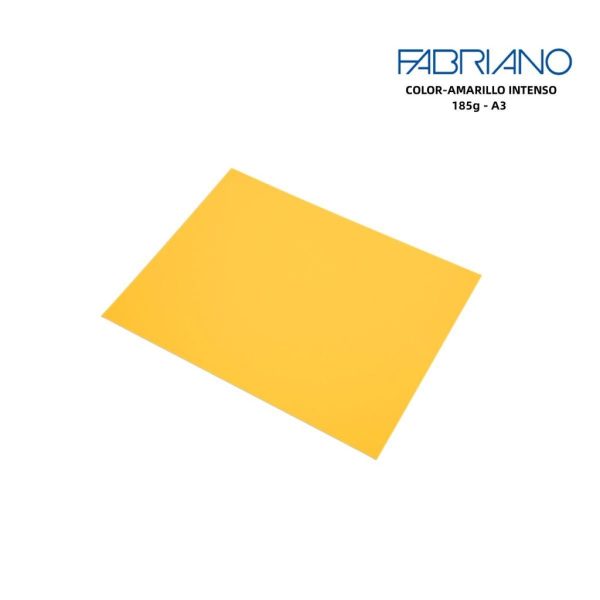 Fabriano papel coloreado A3 185g amarillo intenso para manualidades