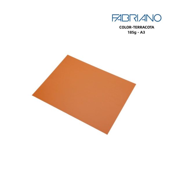 Libreta grapada A3 48H 90GR Fabriano color terracota para artes y manualidades
