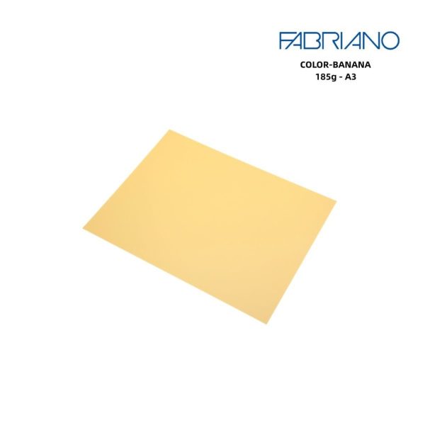 Papel Fabriano A3 185g color amarillo banana - Papelería de marca