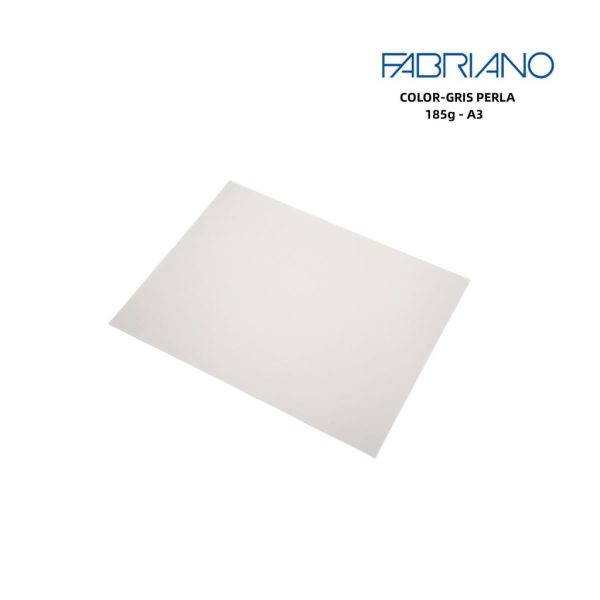 Papel Fabriano A3 185g color gris perlado - Papelería de marca