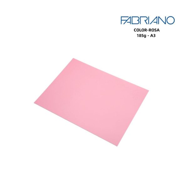 Papel Fabriano A3 185g color rosa - Papelería de marca