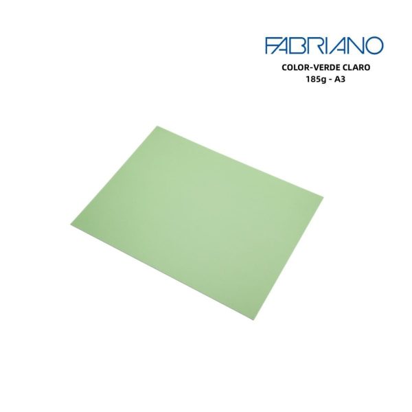 Papel Fabriano A3 185g color verde claro - Papelería de marca