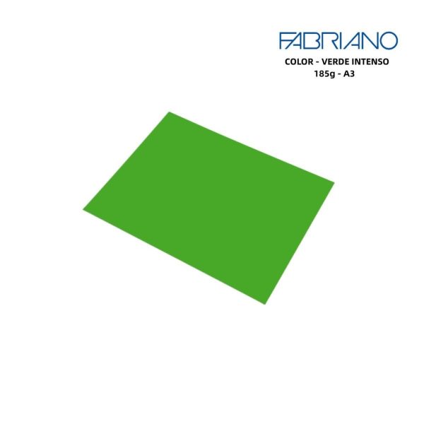 Papel Fabriano A3 185g color verde intenso - Papelería de marca