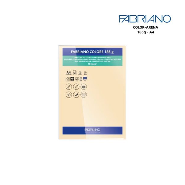 Papeles FABRIANO A4 185g color arena - Papelería y manualidades