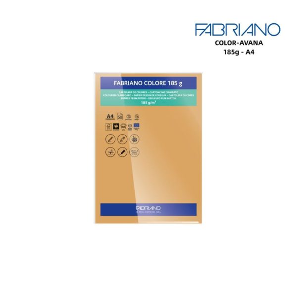 Papeles FABRIANO A4 185g color avana - Papelería y manualidades