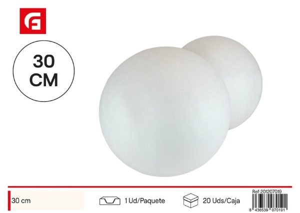 Bola 3D porex 30cm - Material de manualidades ligero y versátil