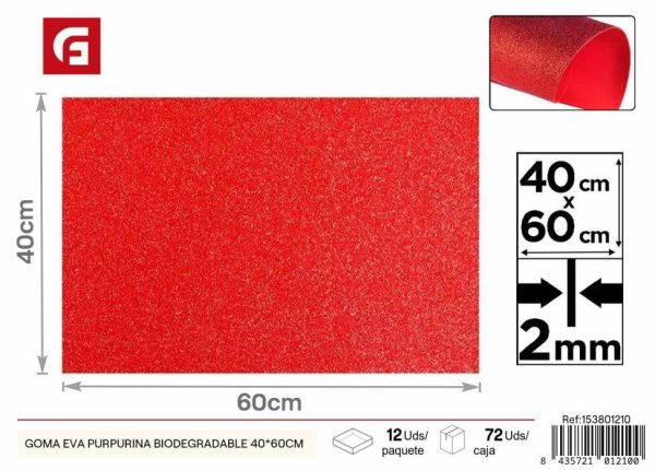 Goma EVA biodegradable 40*60cm - Materiales para manualidades - Imagen 2