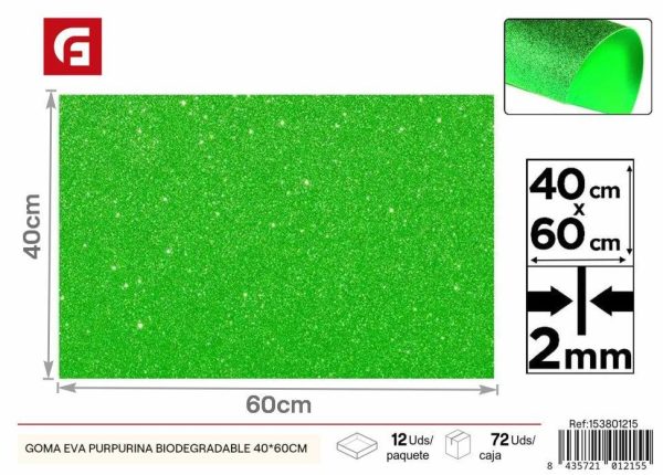 Goma EVA biodegradable 40*60cm - Materiales para manualidades - Imagen 4