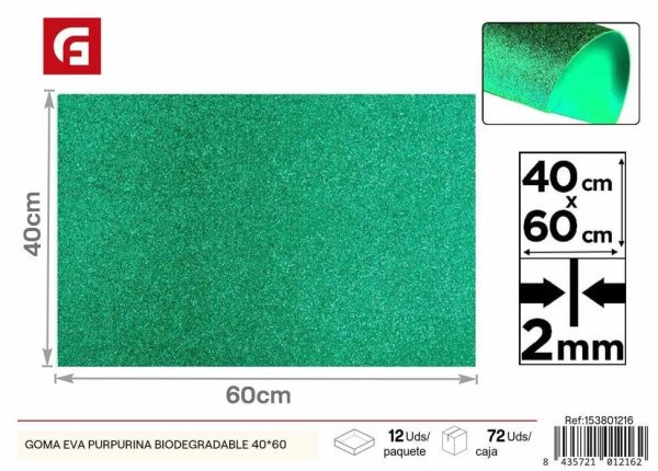 Goma EVA biodegradable 40*60cm - Materiales para manualidades - Imagen 5