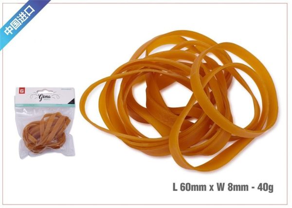 Goma elástica 60mm*8mm - Material de oficina y manualidades