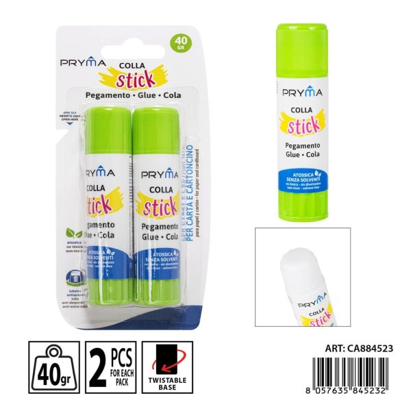 Pegamento en barra 40g 2PZ - Adhesivos y pegamentos