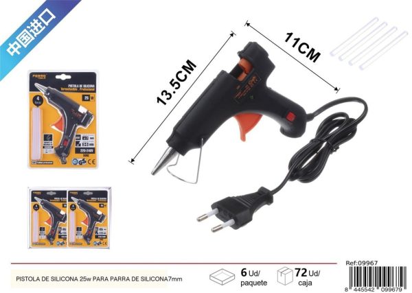 Pistola de silicona 25w - Materiales para manualidades