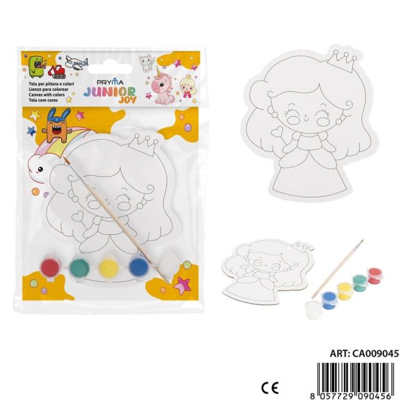 Set de lienzo para colorear + pincel y pintura - Artículos de arte - Imagen 2