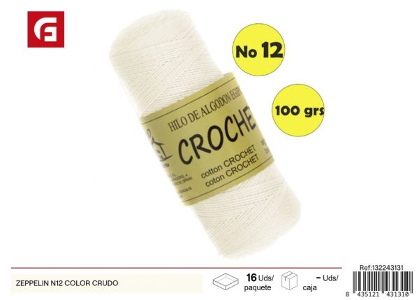 Hilo Zeppelin N12 color crudo - Material de costura
