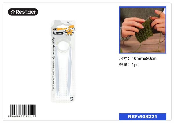 Agujas circulares fijas 10MM*80CM - Artículos de costura y tejidos