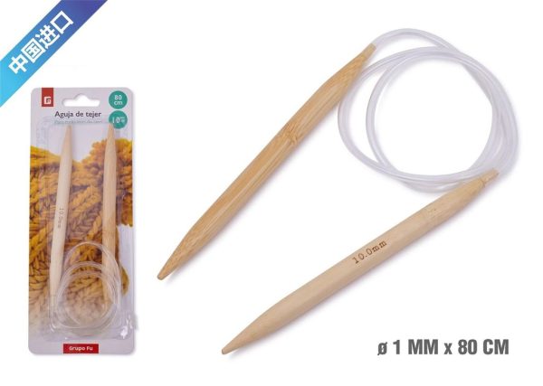 Agujas de tejer Bambú 10 - Herramientas ecológicas para manualidades