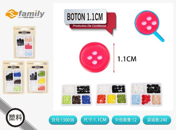Botón 1.1cm de 5 compartimentos tipo 18 para costura