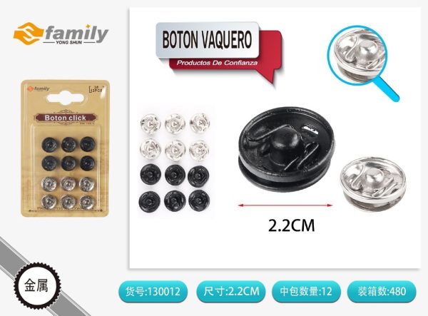 Botón click número 3 - Botones y accesorios de costura